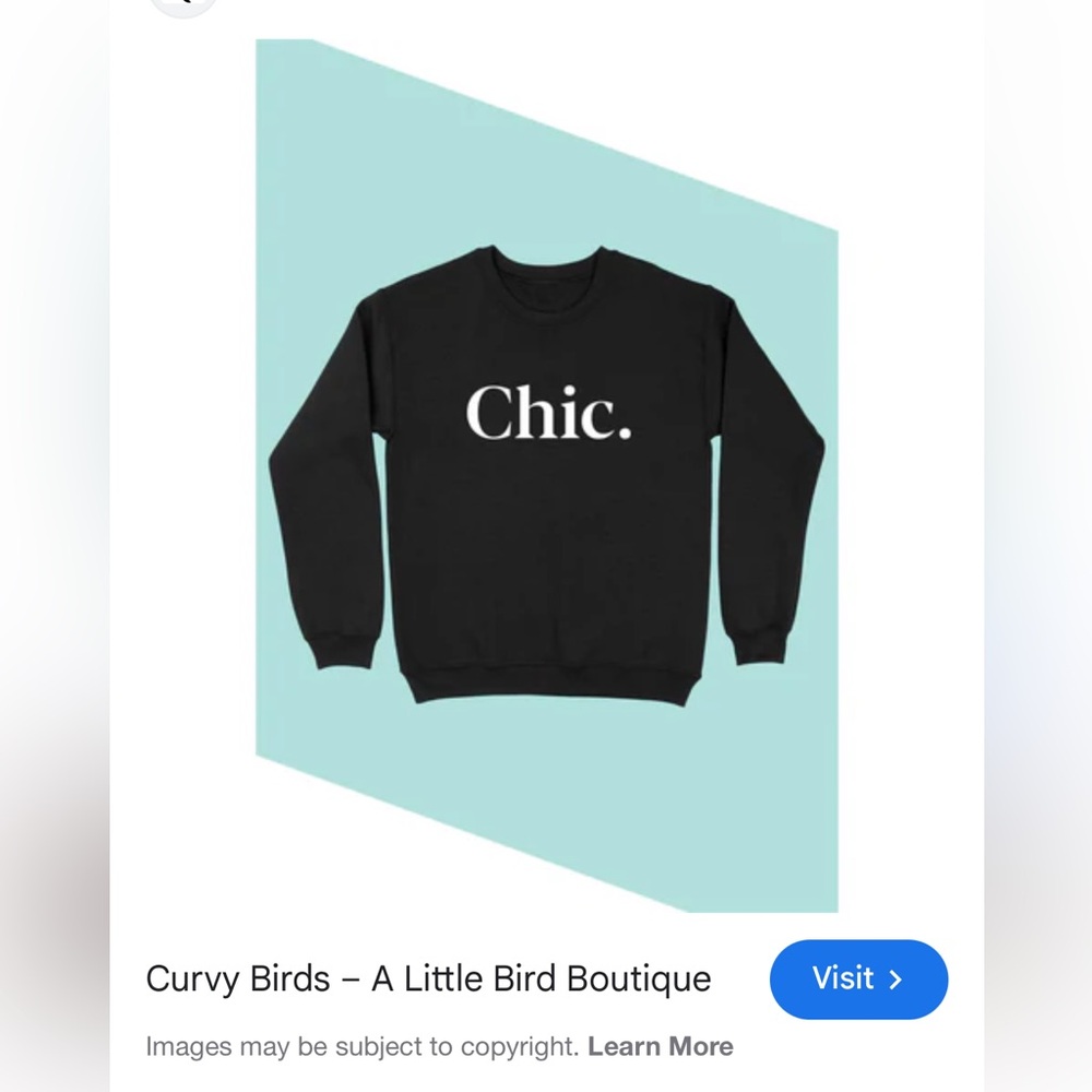 Boutique “Chic.” Sweatshirt 3X